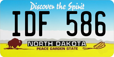 ND license plate IDF586