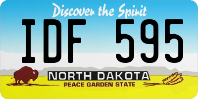 ND license plate IDF595