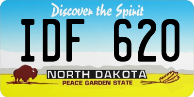 ND license plate IDF620