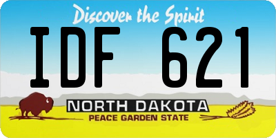 ND license plate IDF621