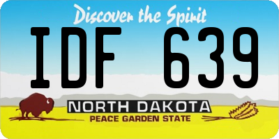 ND license plate IDF639