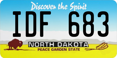 ND license plate IDF683