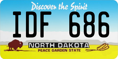 ND license plate IDF686