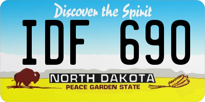 ND license plate IDF690