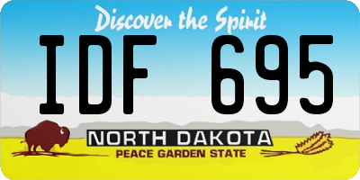 ND license plate IDF695