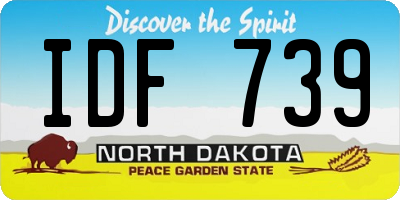 ND license plate IDF739