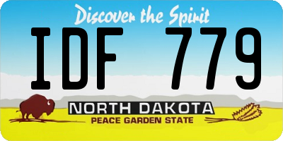 ND license plate IDF779