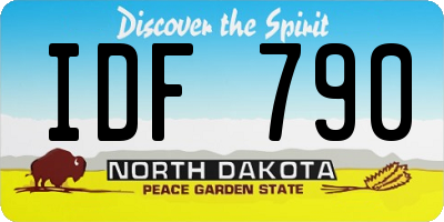 ND license plate IDF790