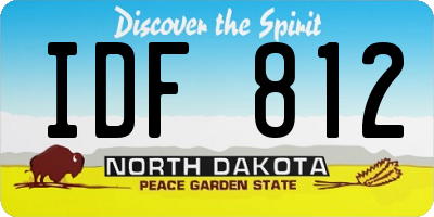 ND license plate IDF812