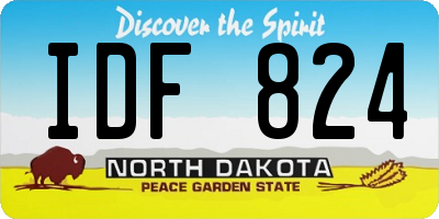 ND license plate IDF824