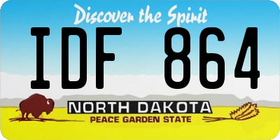 ND license plate IDF864