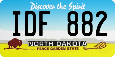 ND license plate IDF882