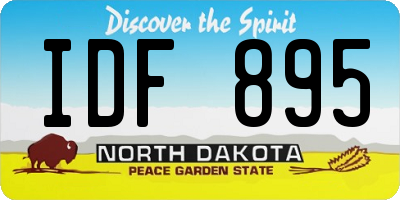 ND license plate IDF895