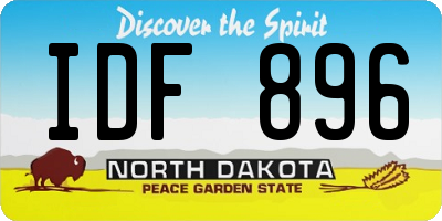 ND license plate IDF896