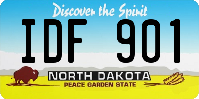 ND license plate IDF901