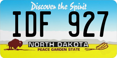 ND license plate IDF927