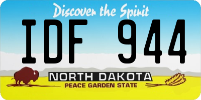 ND license plate IDF944