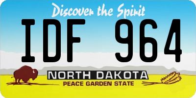 ND license plate IDF964
