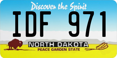 ND license plate IDF971