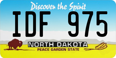 ND license plate IDF975
