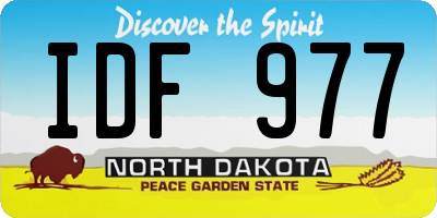 ND license plate IDF977