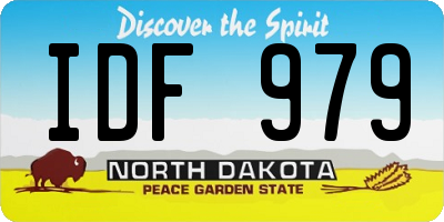 ND license plate IDF979
