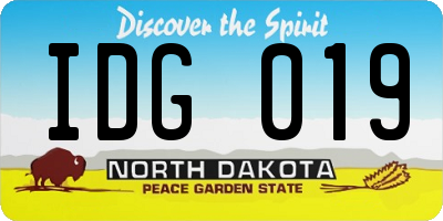 ND license plate IDG019
