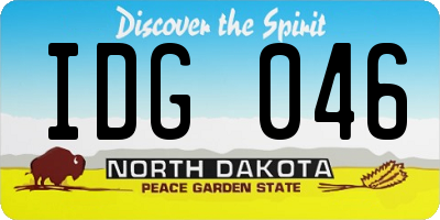 ND license plate IDG046