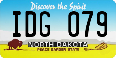 ND license plate IDG079