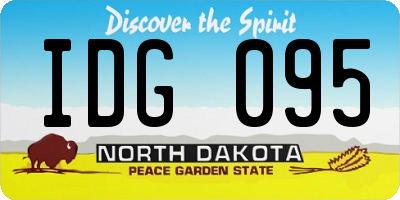 ND license plate IDG095