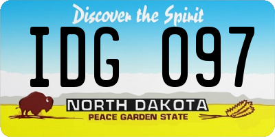 ND license plate IDG097