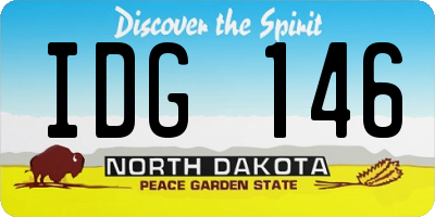 ND license plate IDG146