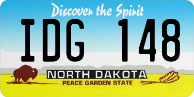 ND license plate IDG148