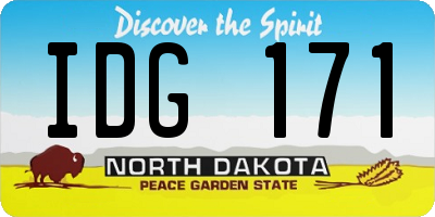 ND license plate IDG171