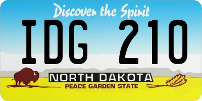 ND license plate IDG210