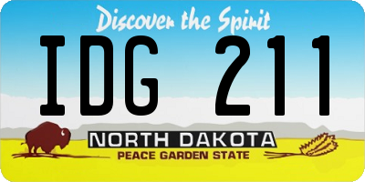 ND license plate IDG211