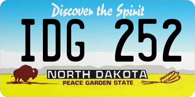 ND license plate IDG252