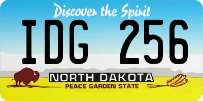 ND license plate IDG256