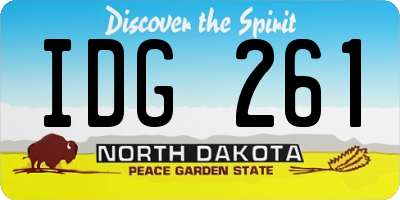 ND license plate IDG261