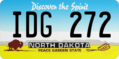 ND license plate IDG272