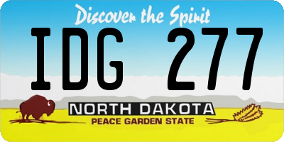 ND license plate IDG277