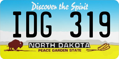 ND license plate IDG319
