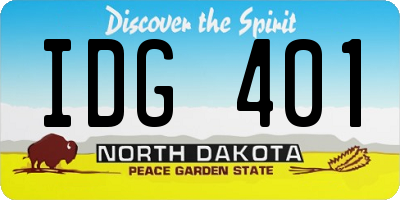 ND license plate IDG401