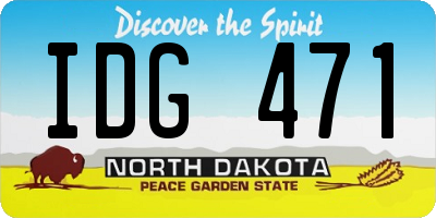 ND license plate IDG471