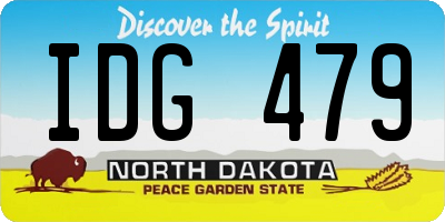 ND license plate IDG479