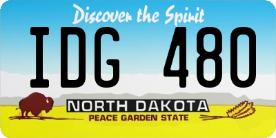 ND license plate IDG480