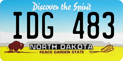 ND license plate IDG483