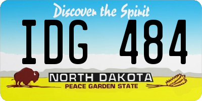 ND license plate IDG484