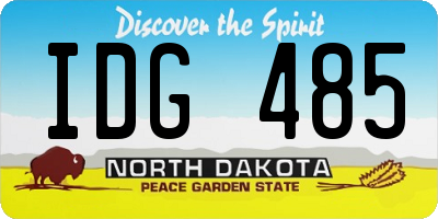 ND license plate IDG485