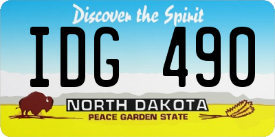 ND license plate IDG490